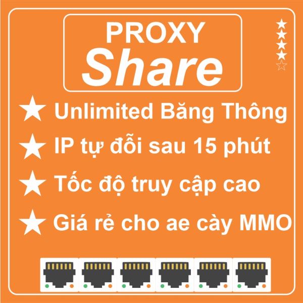 Proxy IPV4 share VN giá rẻ cho ae cày MMO