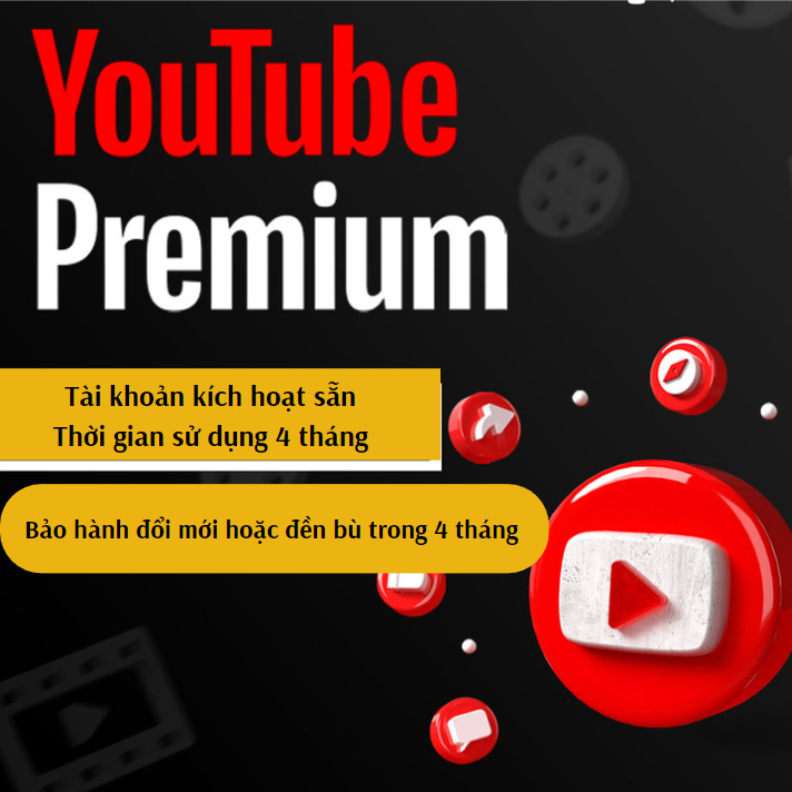 Tài khoản Youtube premium 4 tháng tạo sẵn